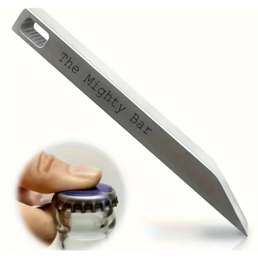 Edc Concealed Carry Knife - マイティバーポケットナイフ＆ボトルオープナー - 高耐久ステンレススチールキーホルダー、日常持ち運び用EDCマルチツール