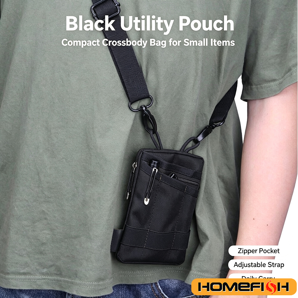 Edc Carry Pocket Pouch - DIYパッチエリア付きEDCオーガナイザーポーチ、マルチツールポケットウォレット、日常携帯用現金・カード収納