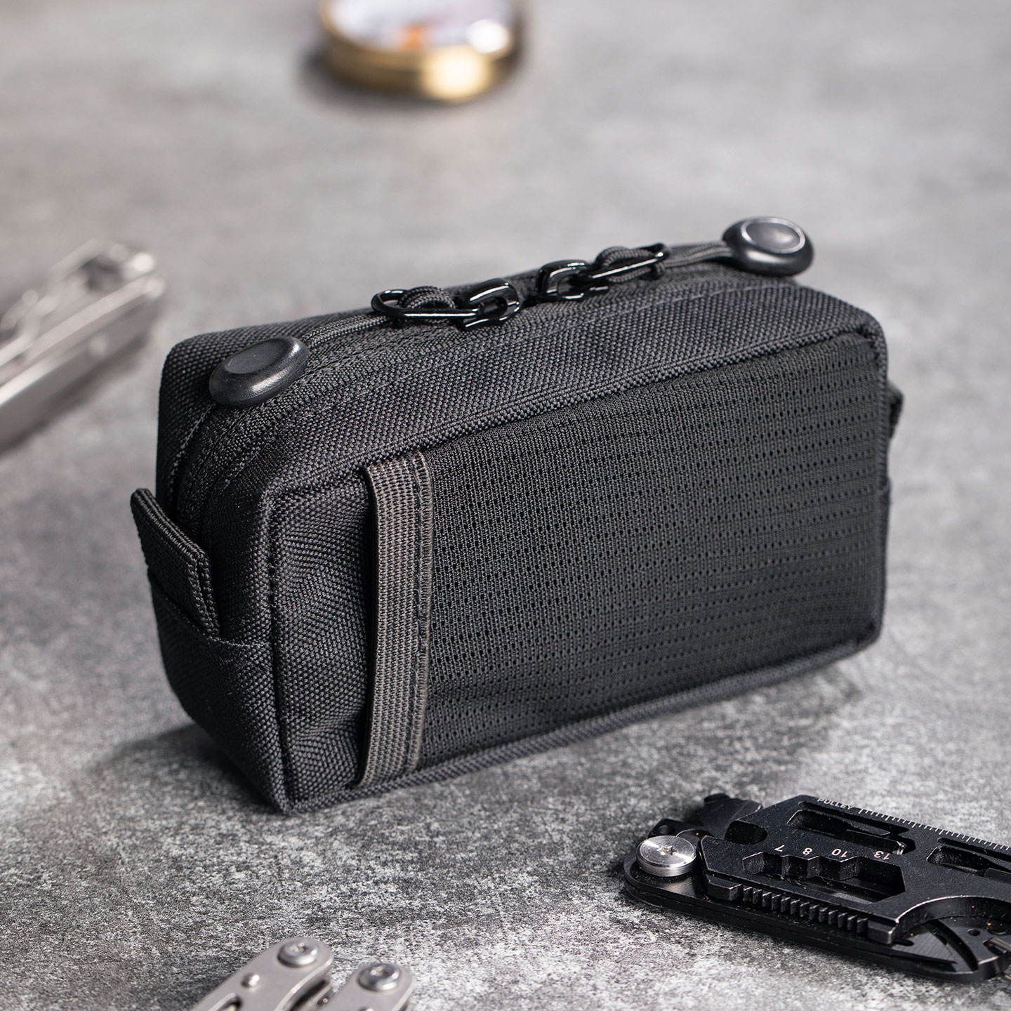 Edc Carry Pocket Pouch - 戦術的なEDCオーガナイザーバッグ、耐久性のあるオックスフォード生地のギアポーチ、ポケットデザインでアウトドア、ハイキング、旅行、日常の持ち運びに最適