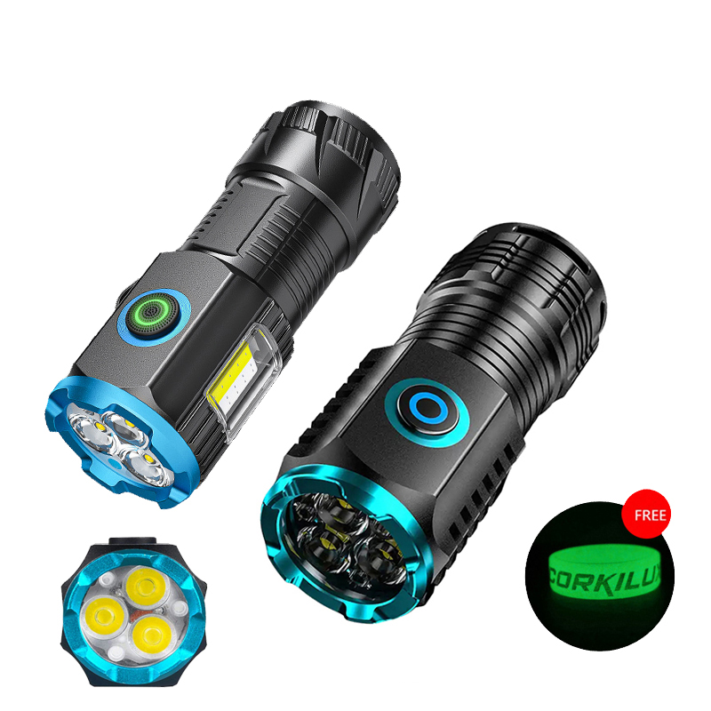 Edc (Every Day Carry - ミニLED懐中電灯,USB充電式,ポータブル,18350充電式バッテリー,高出力,キャンプやアウトドアアクティビティ用,トーチ,タイプc