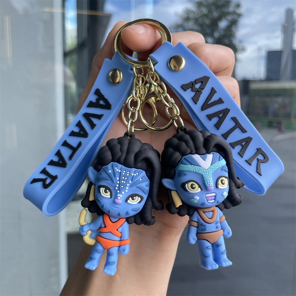 Carabiner Keychain - クリエイティブアバター ジェイク・サリー ネイティリ キーホルダー 3D シリコン人形ペンダント
