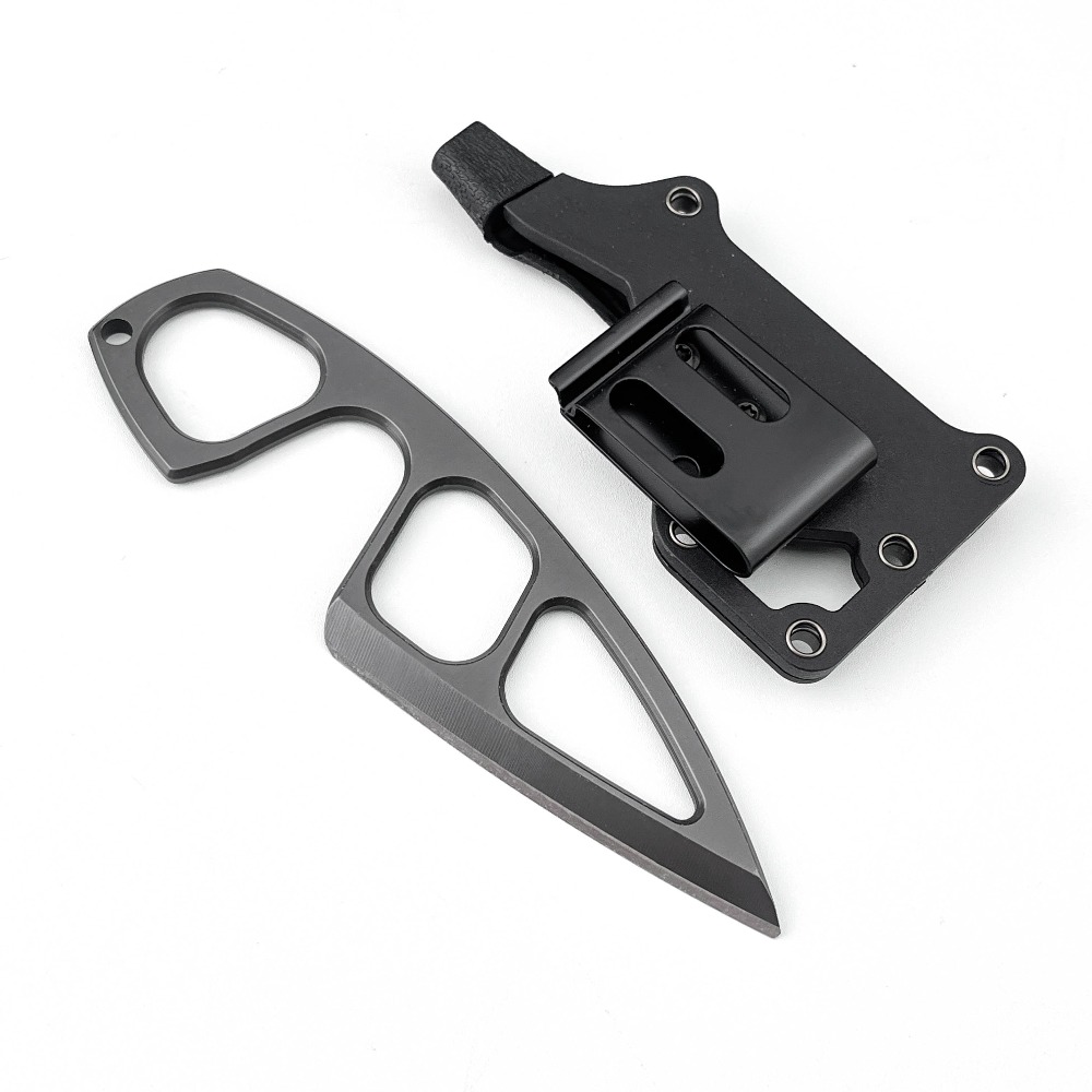 Edc Fixed Blade Deep Carry - EDCポータブル固定刃ナイフ、中空デザインハンドルナイフ、カイデックスシース、ベルトクリップ、アウトドアキャンプ用デイリーキャリーツール
