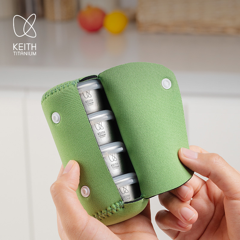 Edc Carry Pocket Pouch - KEITH 4 個ミニ純チタン気密容器 25 ミリリットルポータブル EDC