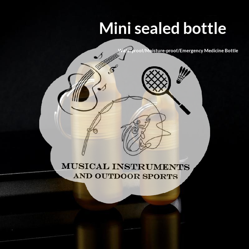 Edc Pill Carry - 小型のPEI製ピルボトル。多機能収納ボックスとして、日常の持ち運びやアウトドアでの使用に最適。携帯に便利なEDC（エブリデイキャリー）ツール。