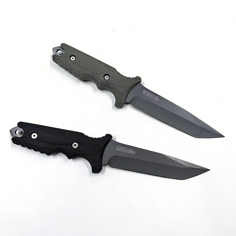 Edc Concealed Carry Knife - 8071高品質ステンレス鋼ストレートナイフ - 440CブレードABSハンドル、アウトドアキャンプやハイキング、登山用ナイフに最適