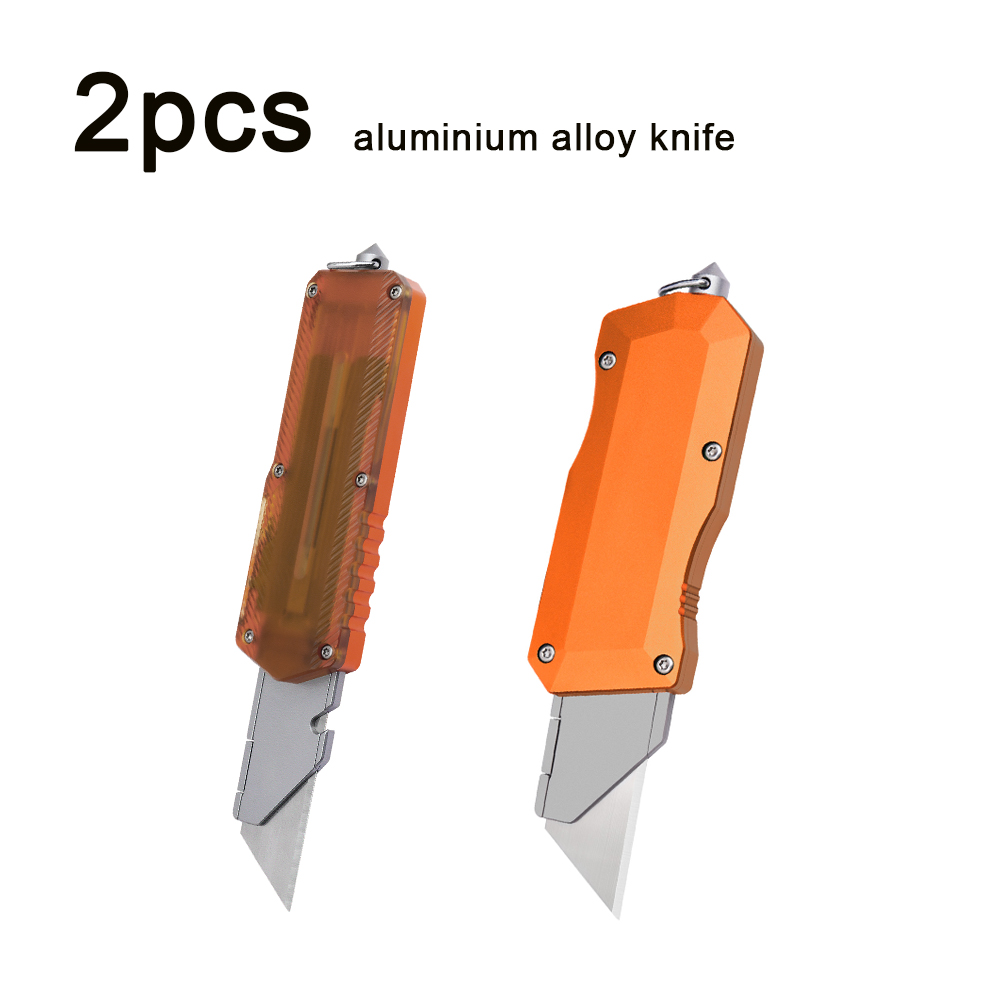 Edc (Every Day Carry - 2ピースアルミ合金製コンビネーションナイフセット。 アウトドアEDC（日常持ち運び）ツール用ユーティリティナイフ