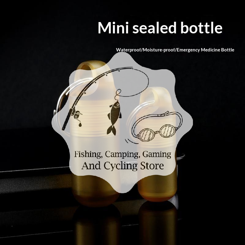 Edc Pill Carry - 小型のPEI製ピルボトル。多機能収納ボックスとして、日常の持ち運びやアウトドアでの使用に最適。携帯に便利なEDC（エブリデイキャリー）ツール。