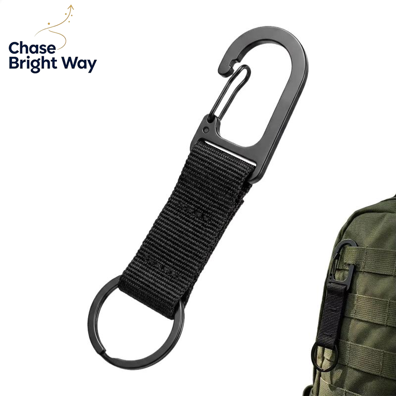 Edc Carry Clip - 小型で持ち運びやすいウェビングスプリング式カラビナ。日常使い、ハイキング、キャンプ、EDC（エブリデイ・キャリー）用具として、素早く着脱できるキーリングとしても使用可能。