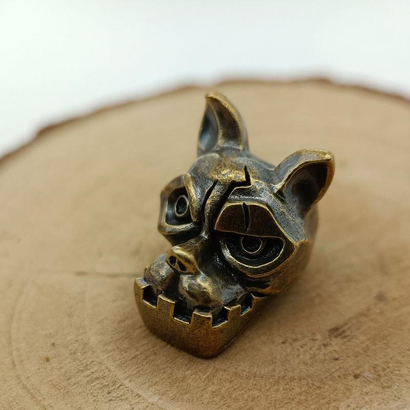 ブルドッグヘッド真鍮ナイフビーズEDC DIY織りアクセサリ - Edc Carry Kit のレビューと価格
