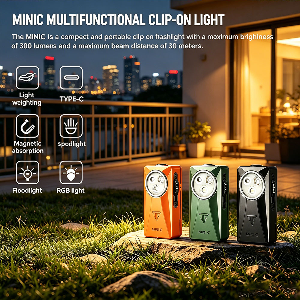 Trustfire MINIC 800ルーメン EDC懐中電 - Edc Carry Clip のレビューと価格