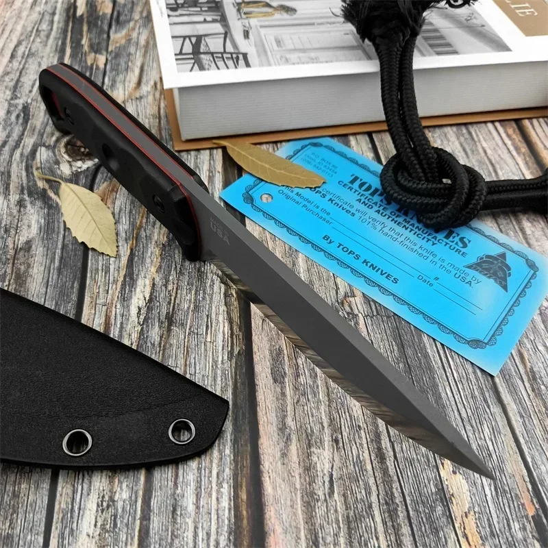 ポータブル D2 鋼固定刃アウトドアサバイバルナイフナイロン - Edc Fixed Blade Deep Carry のレビューと価格