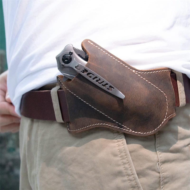 1PC レザーナイフシース折りたたみナイフキャリアサバイバル - Edc Everyday Carry Knives のレビューと価格