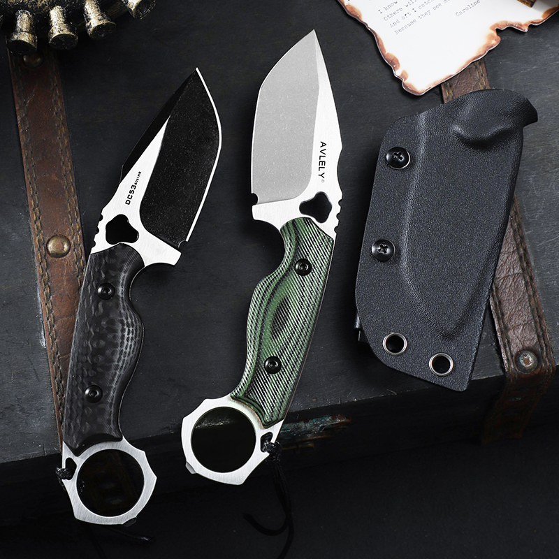 高品質なDC53鋼製固定刃ナイフ、G10製滑り止めハンドルと - Edc Fixed Blade Deep Carry のレビューと価格