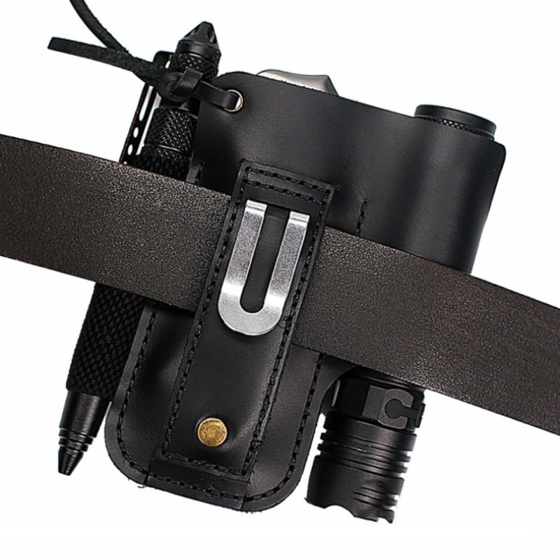 EDCレザー懐中電灯ツールホルスター多機能アウトドアタクティ - Edc Carry Pocket のレビューと価格
