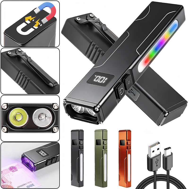 多機能EDCワークライト磁気UVライトRGBサイドライトペン - Edc Carry Clip のレビューと価格