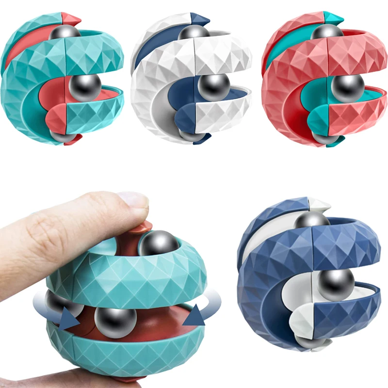 減圧オービットボールキューブフィジェットトイ感覚抗ストレスス - Fidget Spinner Bearing のレビューと価格