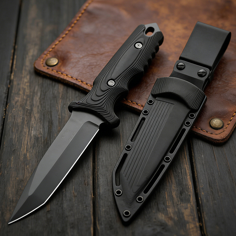 8071高品質ステンレス鋼ストレートナイフ - 440Cブレ - Edc Concealed Carry Knife のレビューと価格