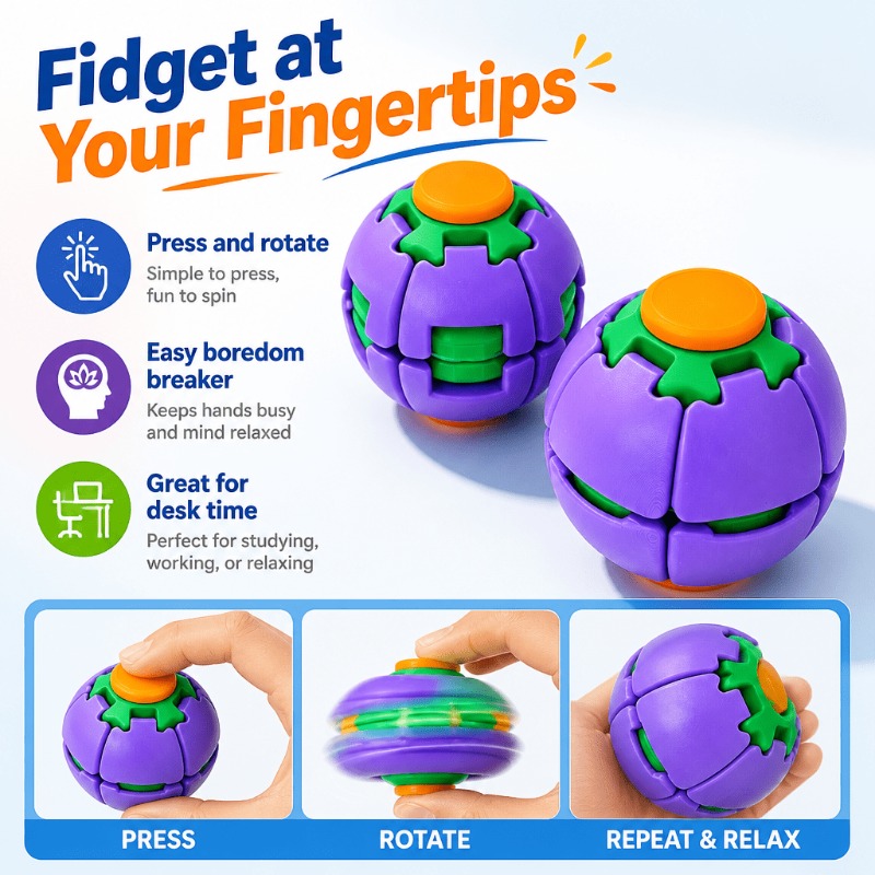 3Dプリント製フィジェットスピナーボール プレス＆スピン ス - Fidget Spinner Bearing のレビューと価格